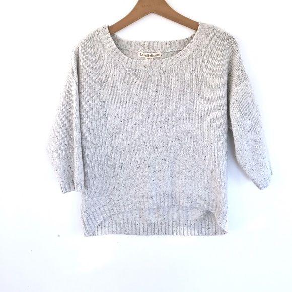 Oatmeal lightweight cropped sweater - Picture 4 of 8